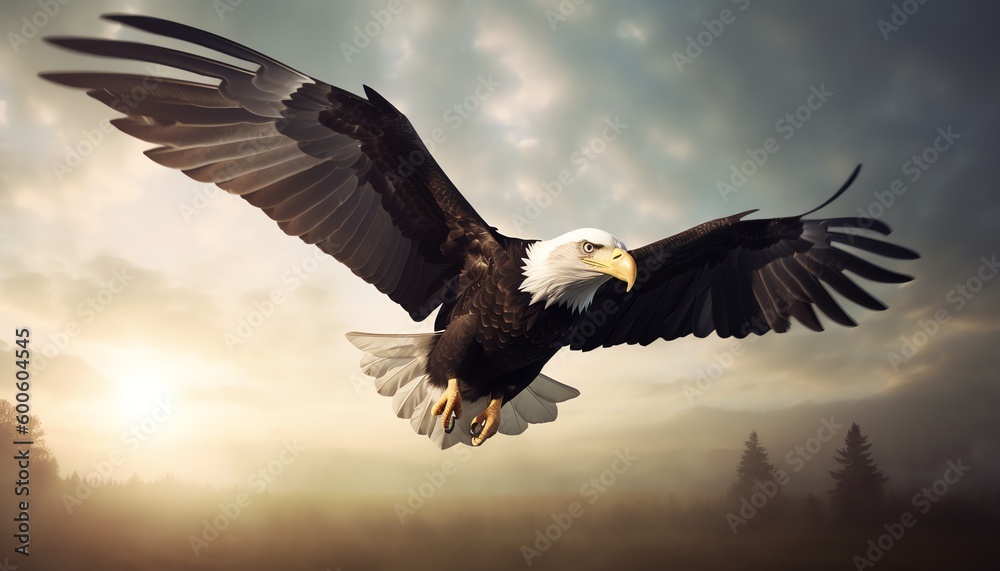 Obraz premium bald eagle in flight