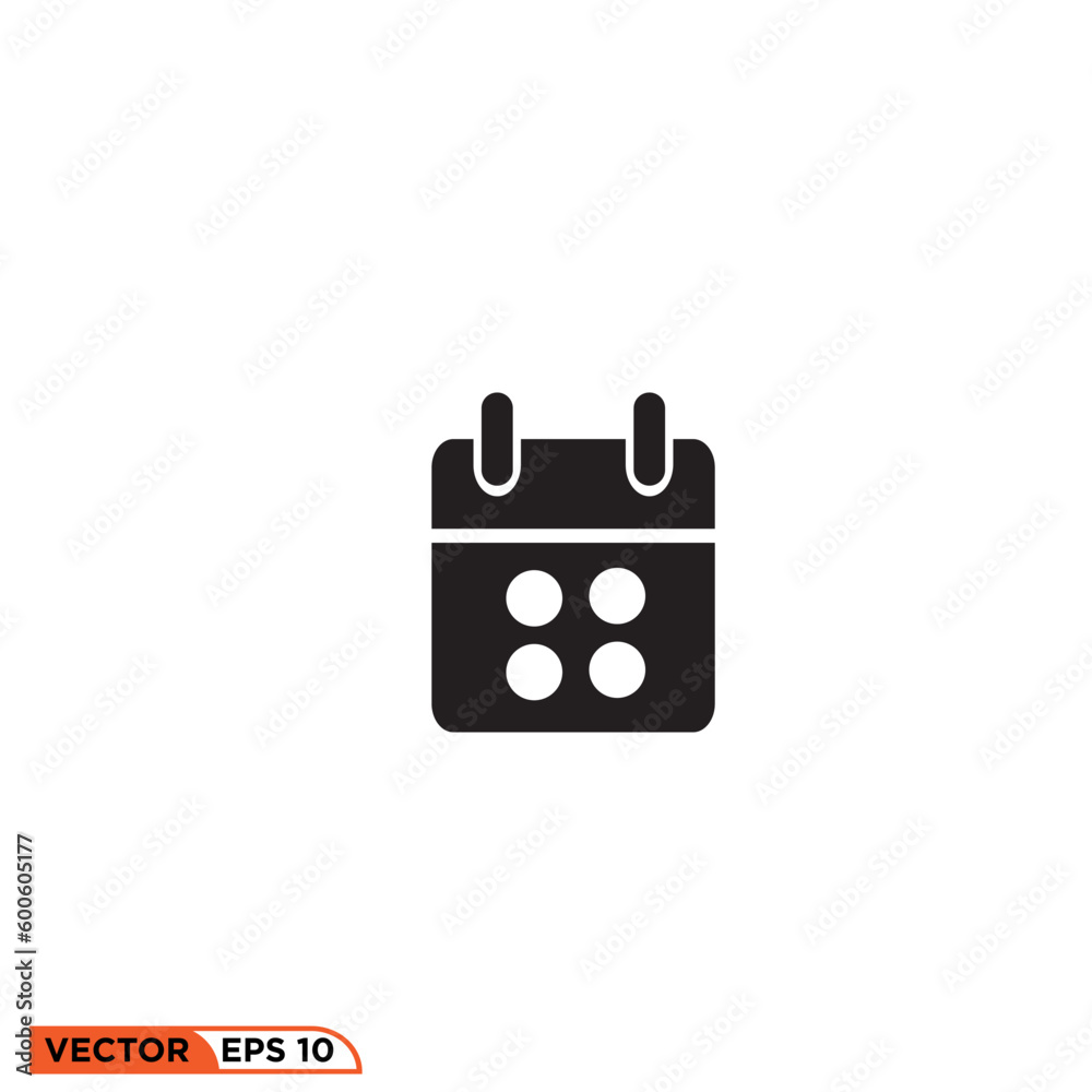 Icon vector graphic of calendar Icon vector graphic of calendar