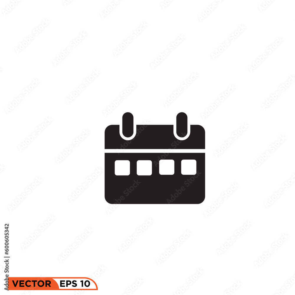 Icon vector graphic of calendar Icon vector graphic of calendar