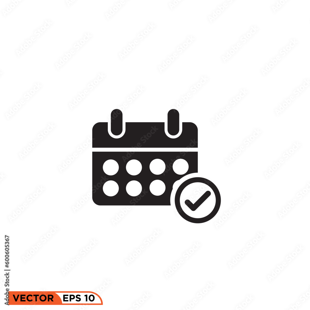 Icon vector graphic of calendar Icon vector graphic of calendar