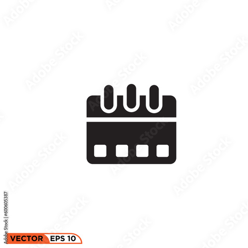 Icon vector graphic of calendar 