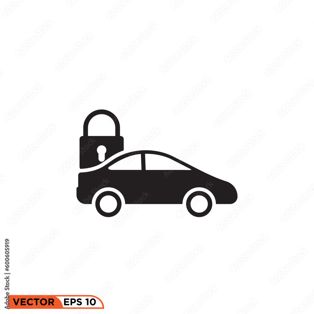 Illustration vector graphic of Locked Car