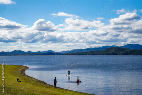 lake and mountains