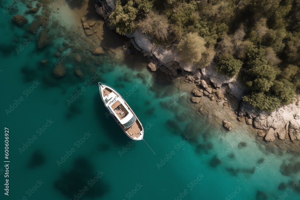 Yacht in the sea, Generative AI 