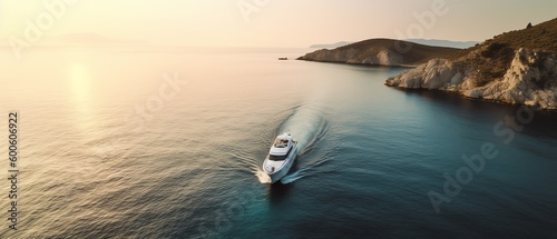 Yacht in the sea, Generative AI 