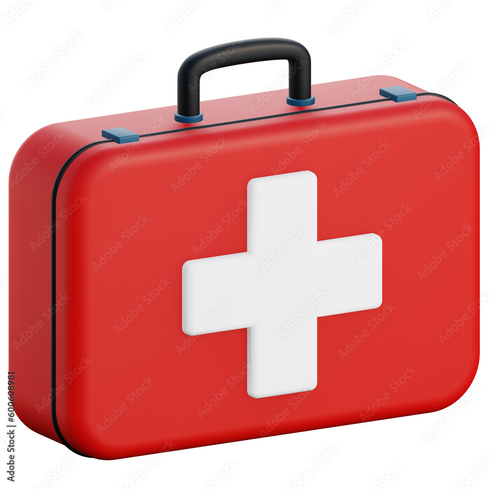 Obraz premium First aid kit 3d render illustration