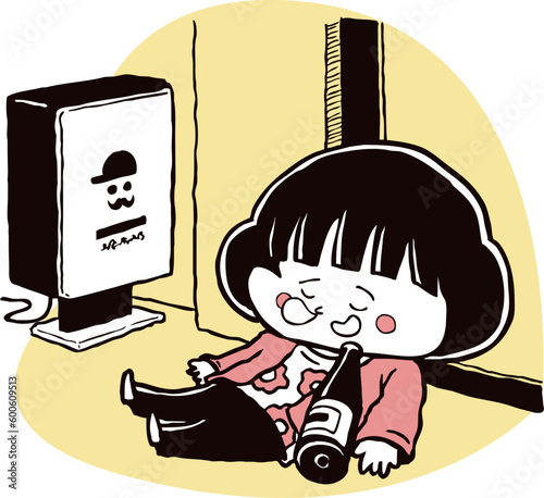 酔い潰れた女の子