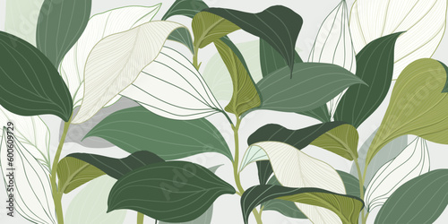 summer background watercolor arrangements with leaves. Botanical illustration minimal style.