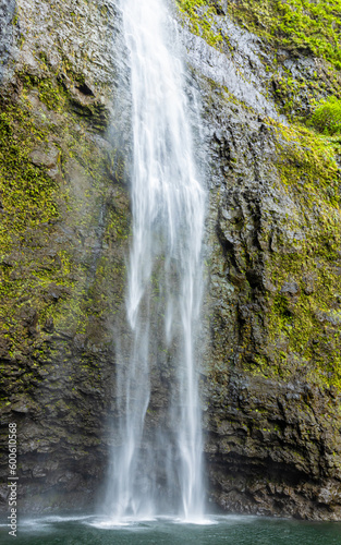 Hanakapiai Falls Into Hanakapiai Stream Deep Inside Hanakapiai Valley  Kauai  Hawaii  USA