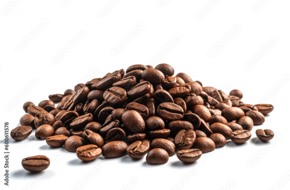 Coffee beans isolated on white background