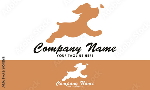 Brown Color Animal Dog Logo Design