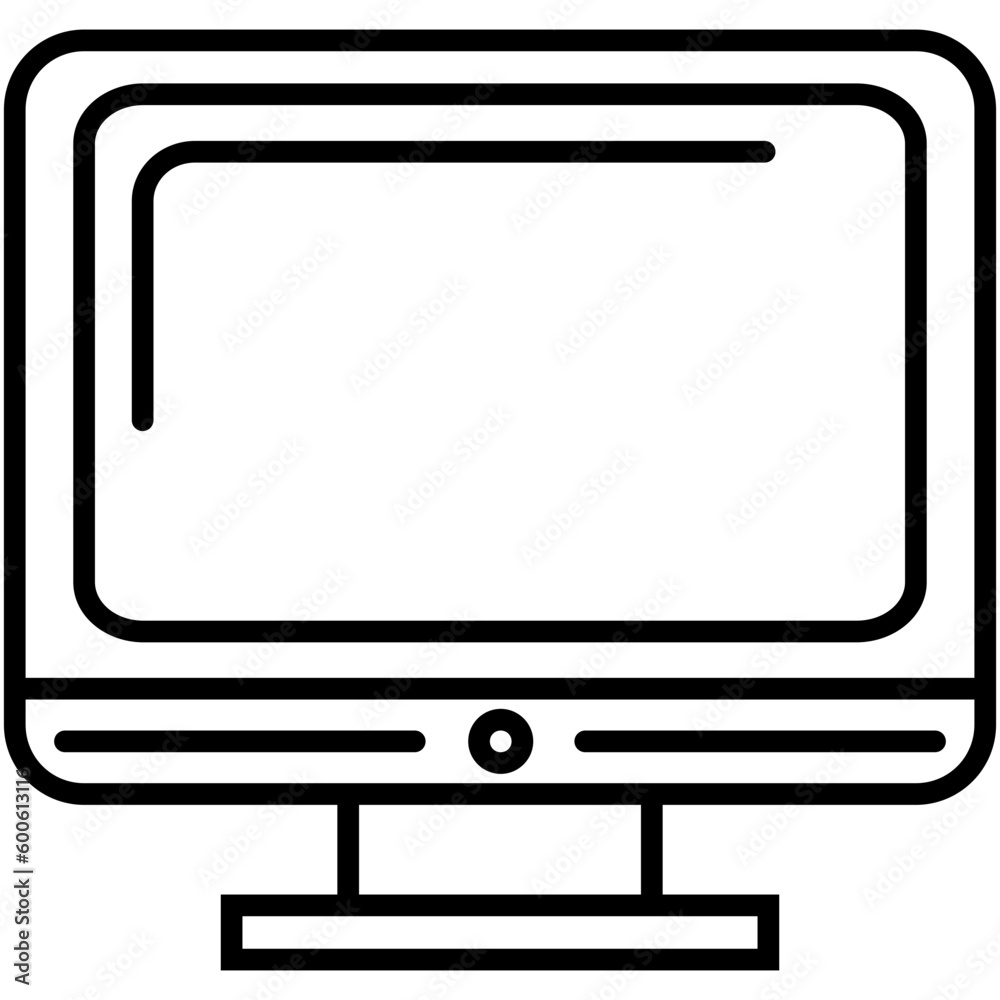 Computer Icon. Technology Device Symbol. Line Icon Style. Vector Stock Computer Icon. Technology Device Symbol. Line Icon Style. Vector Stock