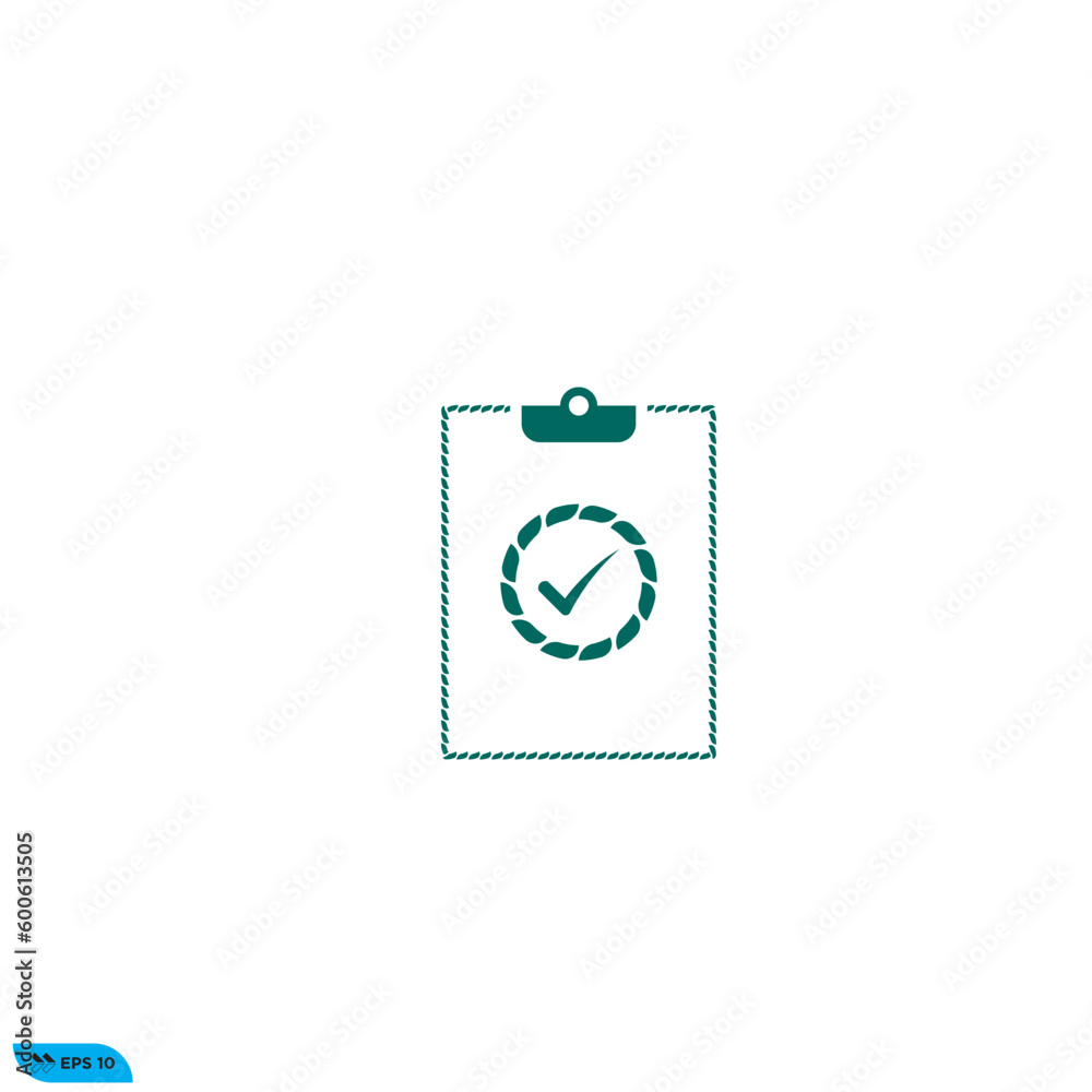 Icon vector graphic of clipboard check list