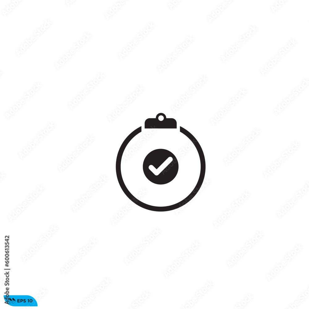 Icon vector graphic of Check mark ring Icon vector graphic of Check mark ring