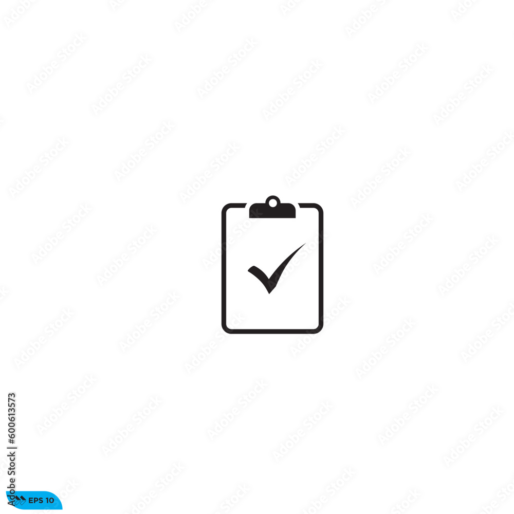 Icon vector graphic of clipboard check list Icon vector graphic of clipboard check list
