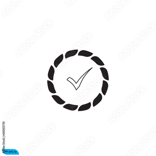 Icon vector graphic of Check mark pattern rope