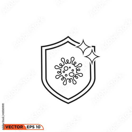 Icon vector graphic of protection from viruses