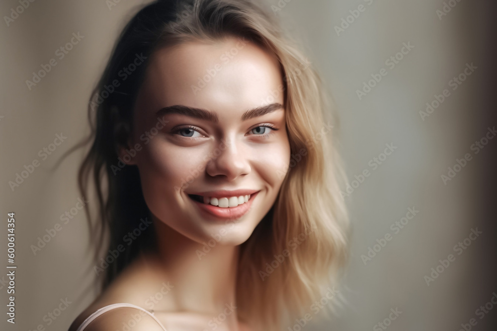 This expertly lit head shot portrait captures the stunning beauty of a Latin American woman with black hair and a radiant smile. generative AI. This expertly lit head shot portrait captures the stunning beauty of a Latin American woman with black hair and a radiant smile. generative AI.