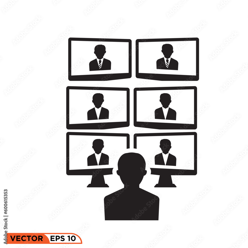 Icon vector graphic of monitoring Icon vector graphic of monitoring