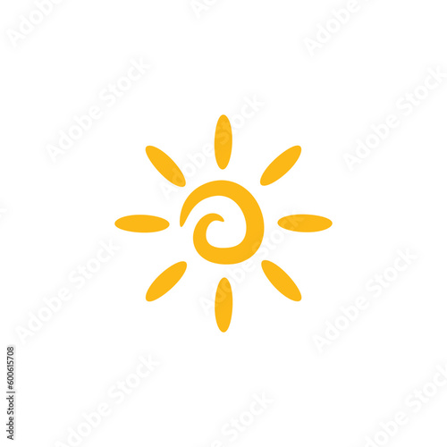 A summer sun element clip art
