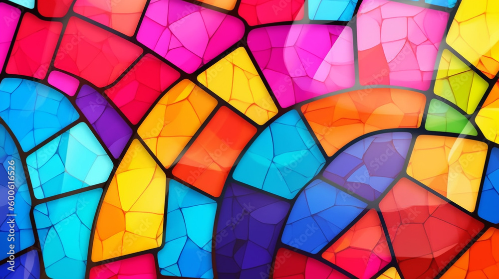 Fototapeta premium Generative AI, a mosaic pattern for a bold and eclectic website design