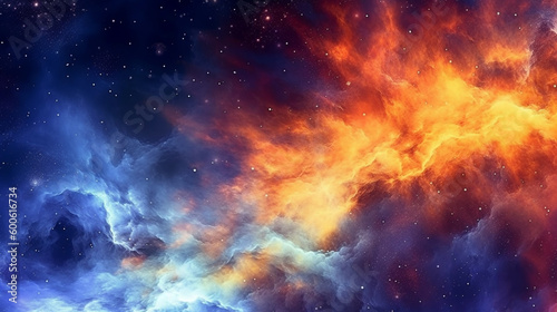 Generative AI  a nebula or galaxy theme for a space or science-oriented website design