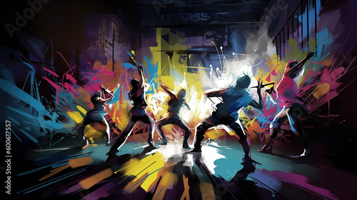 colorfull art of hip-hop dance