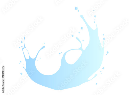 グラデーションの水しぶきのイラスト素材