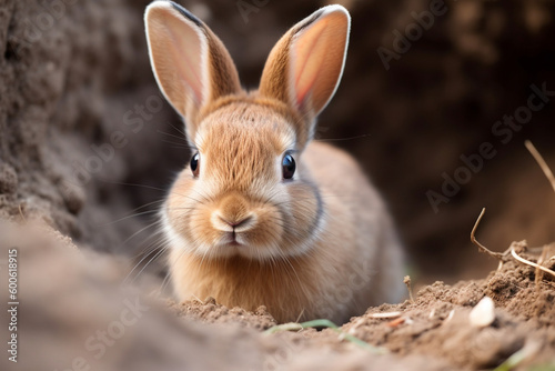 cute bunny on the ground