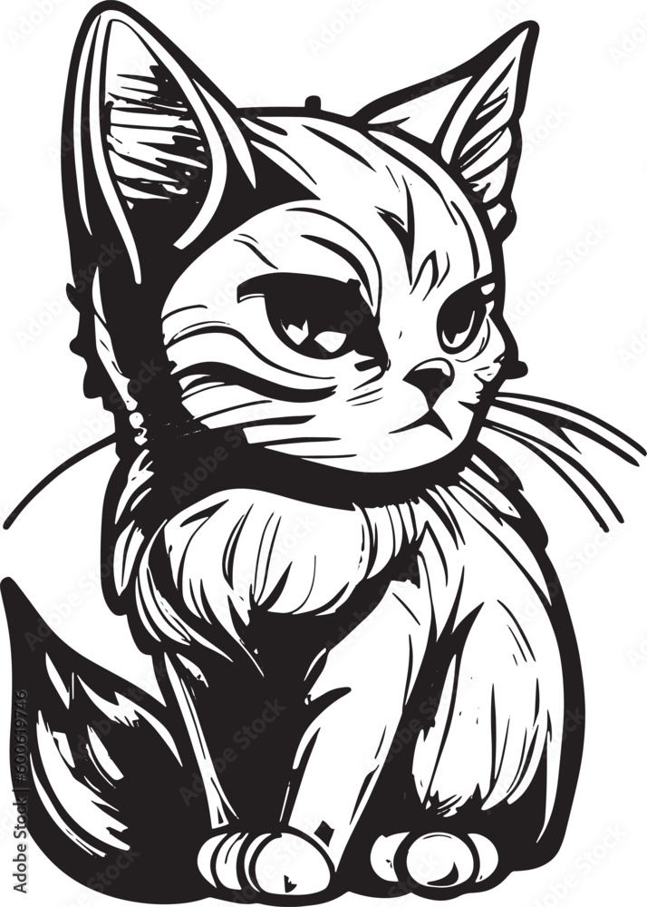 A Cat Cute , T-Shirt, Vector, Animal A Cat Cute , T-Shirt, Vector, Animal