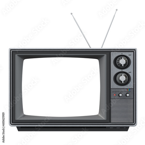 retro vintage television TV mockup - Isolated PNG