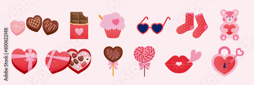 Sweet Valentine's day element set