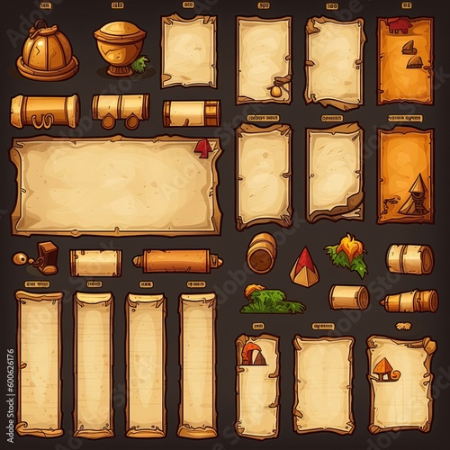 Obraz na płótnie parchment papyrus scroll game ai generated