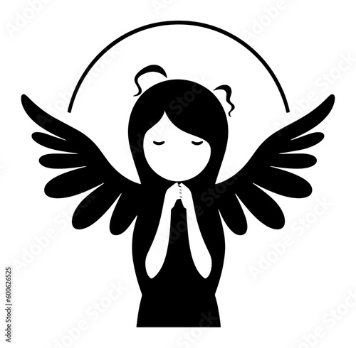 angel with wings vector illustration
