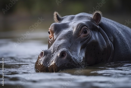 a hippopotamus in the water © imur