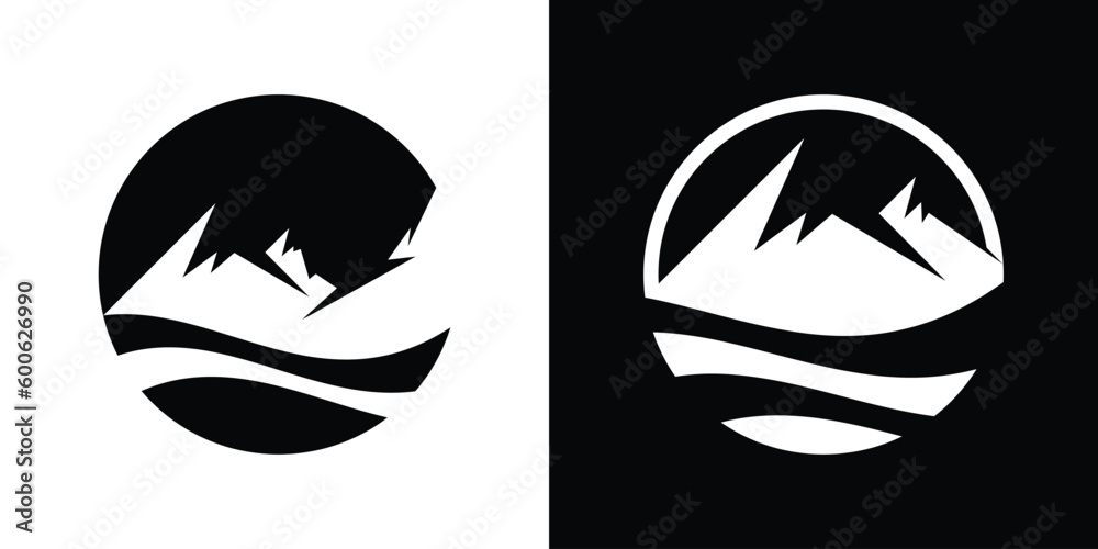 logo design circle mountain abstract icon vector illustration logo design circle mountain abstract icon vector illustration