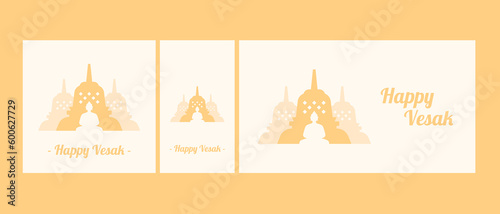 Minimalist Vesak Greeting Social Media Template Set