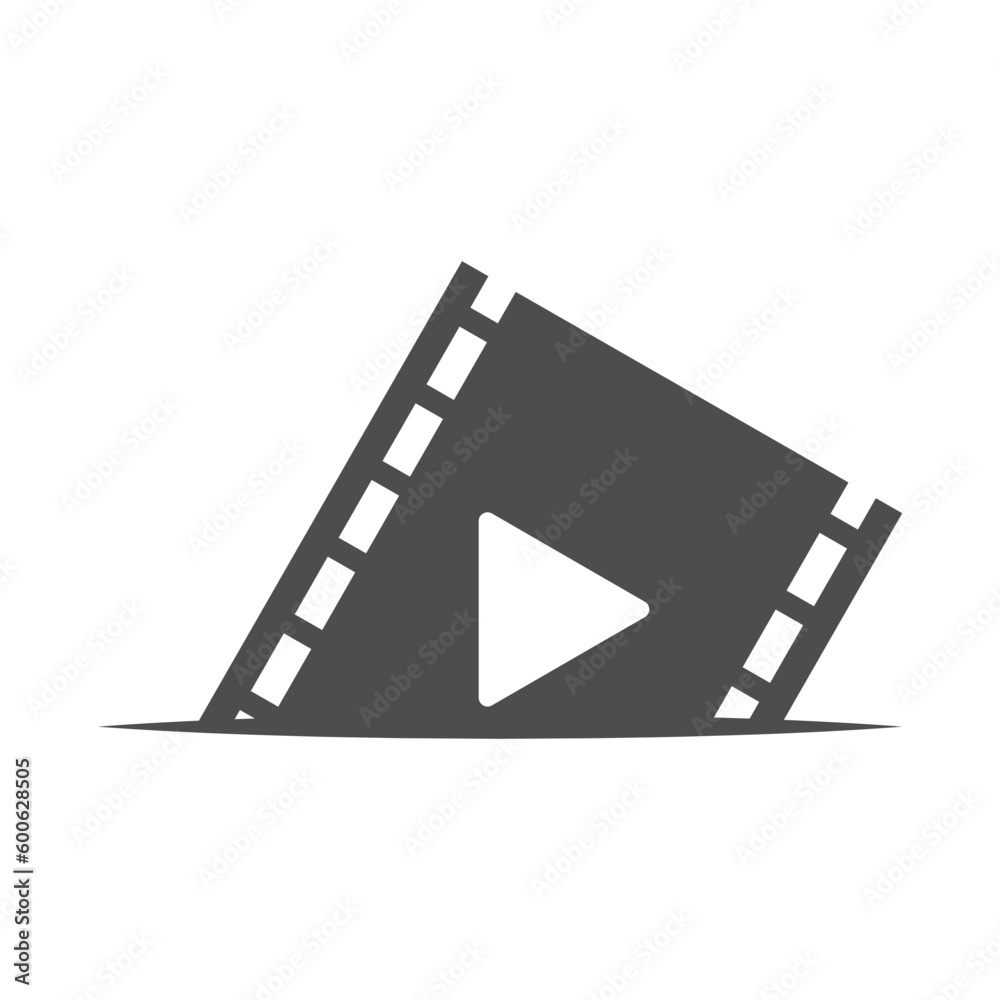 Video play icon logo design Video play icon logo design