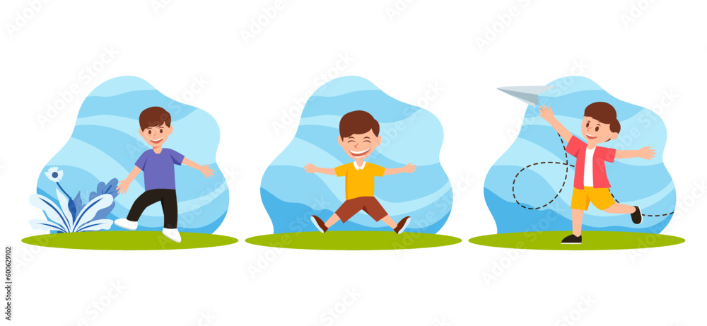 Children's Day Flat Bundle Design Illustration