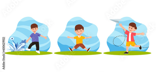 Children's Day Flat Bundle Design Illustration