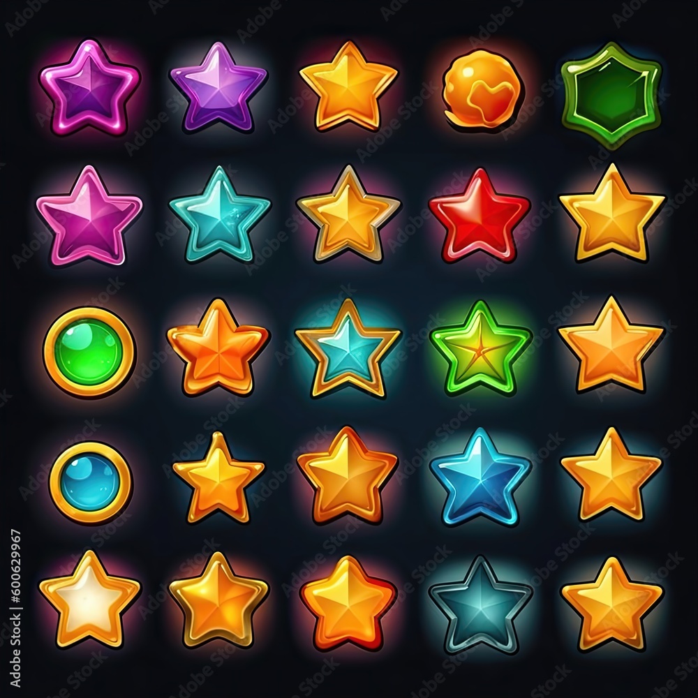 Obraz premium icon star game ai generated