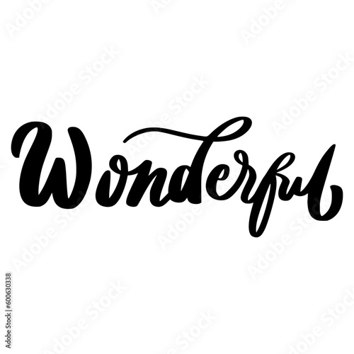 Wonderful Lettering. Word Ideas Lettering Stickers