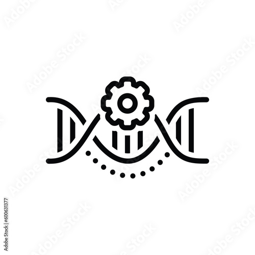 Black line icon for modification 