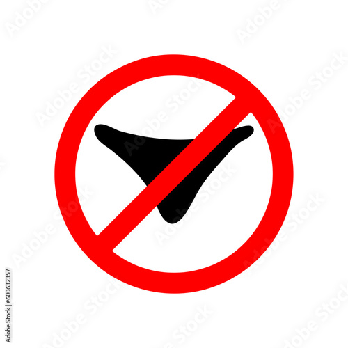 No slip allowed vector icon illustration on white background..eps