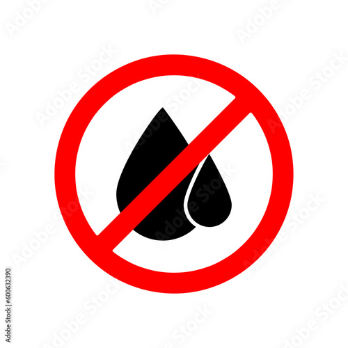 No water resistant proof symbol vector illustration on white background