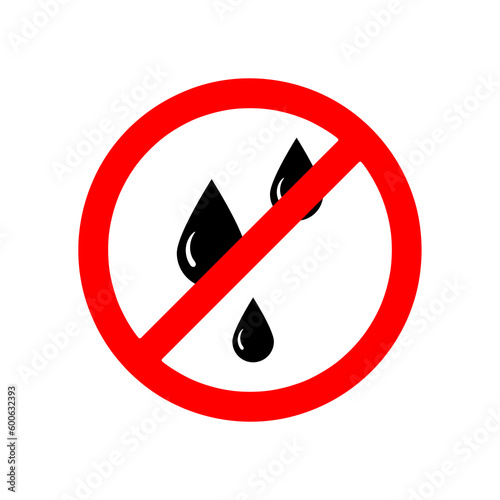 No water resistant proof symbol vector illustration on white background..eps