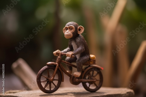 funny monkey cycling © imur