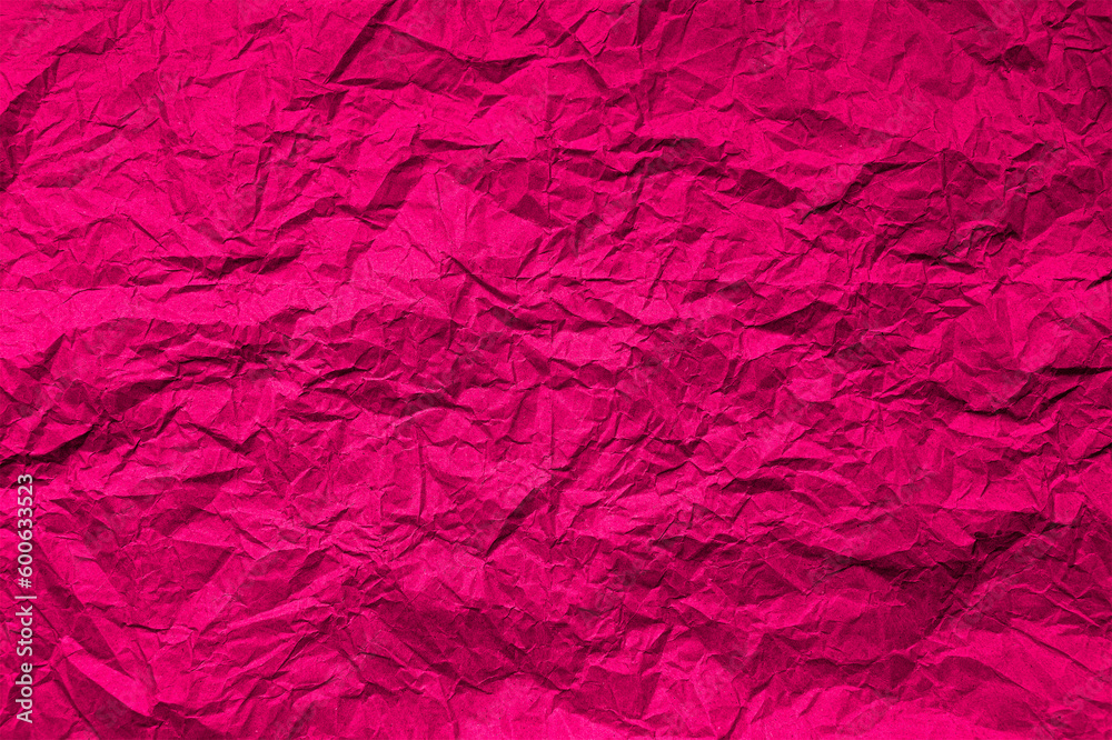 Fototapeta premium Natural abstract textured background of wrinkled pink paper.