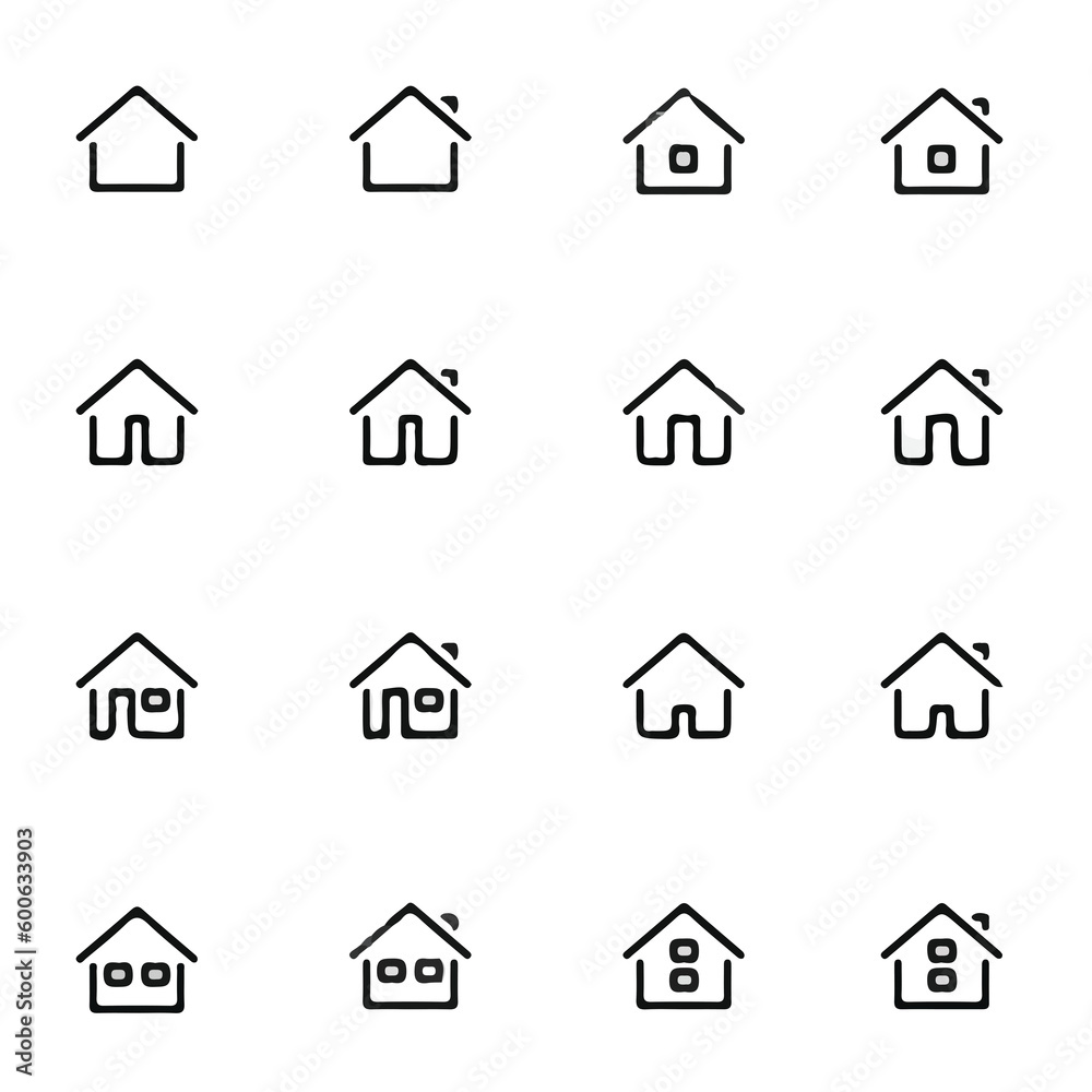 Home Vector. Home Button. Home Icon. House Vector. House Button.  Houses Icon. Houses Set 1 Line Icons Representing House Vector Illustration. House and Home Simple Symbols. Top Vector. Trend Vectors.