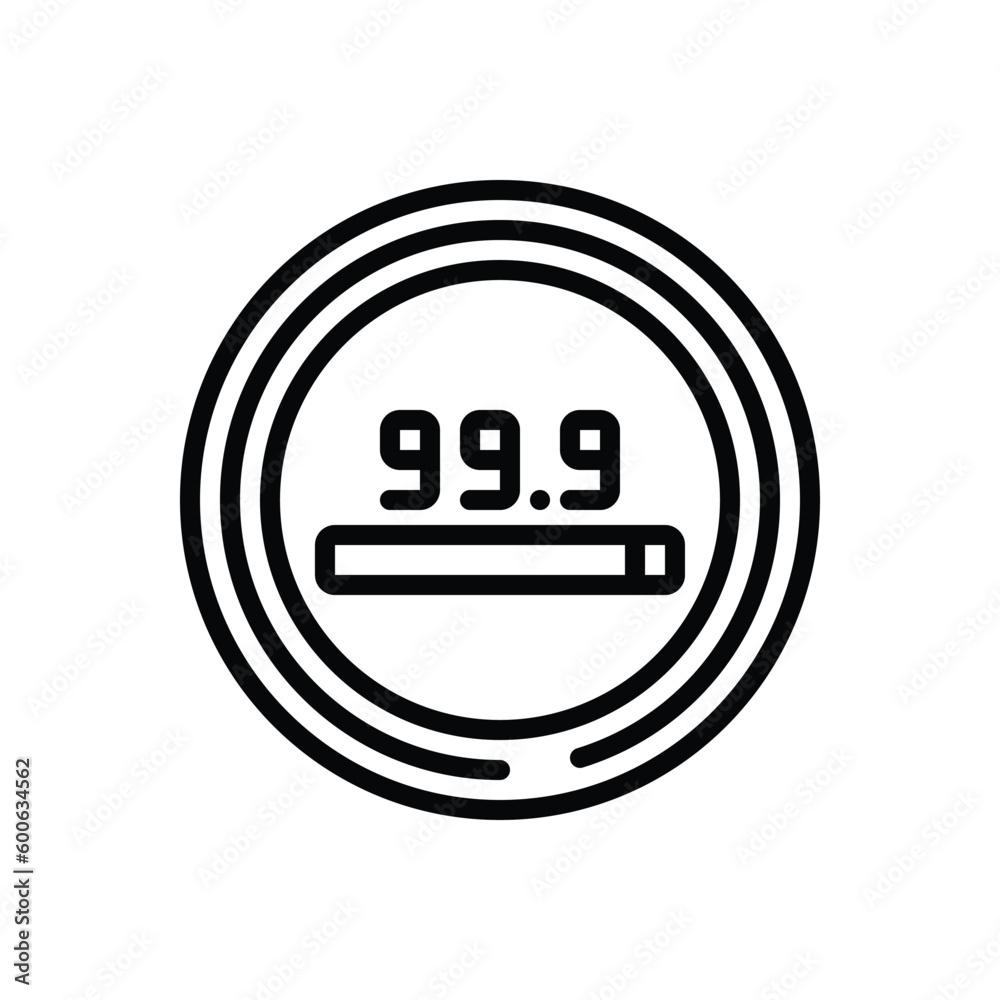Black line icon for almost Black line icon for almost